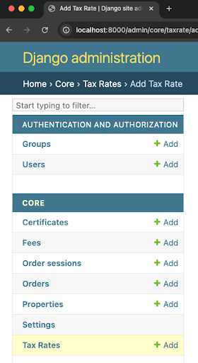 Model Setup Tax