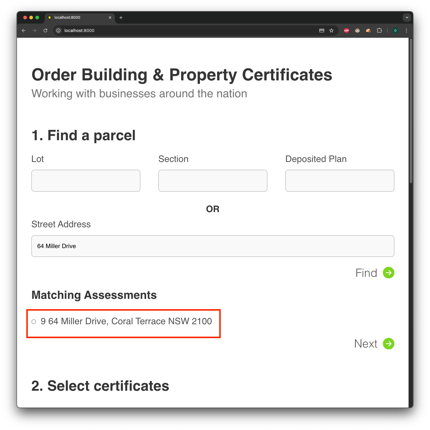 Model Setup Certificate Contains