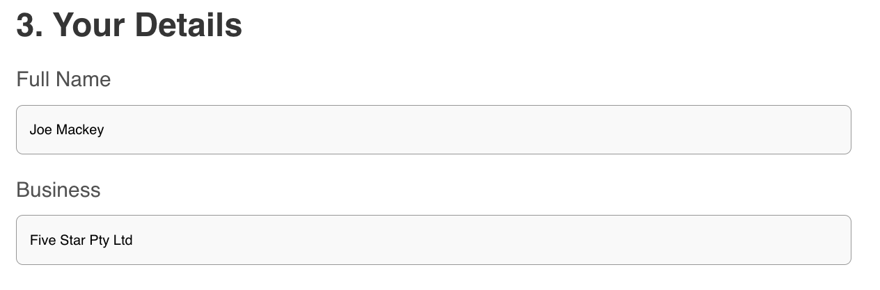 Model Setup Certificate Contains